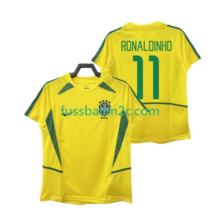 Fußballtrikots Brasilien RONALDINHO 11 Retro Heim Trikotsatz 2002 Fußballtrikots Brasilien RONALDINHO 11 Retro Heim Trikotsatz 2002